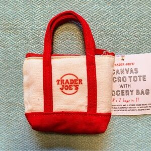 NWT Trader Joe’s Limited Edition Micro Canvas 2-in-1 Tote